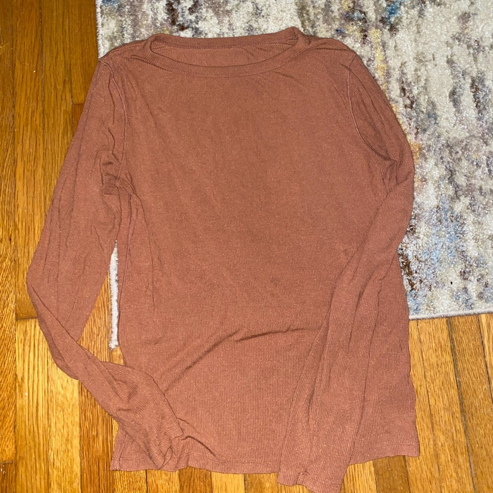 Long Sleeve Burnt Orange Top